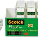 Scotch 6122 Magic Tape & Refillable Dispenser, 3/4-Inch x 650-Inch, 1-Inch Core, Clear, 6/Pack