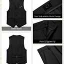WULFUL Boys 5 Pieces Tuxedo Suit Set Kids Suits Shawl Collar Jacket Pant Vest Bow Tie for Wedding Ring Bearer Party Prom (Black)