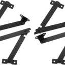 Uxcell 4 Pcs Lid Support Hinge, Rotatable Folding Lift Up Hinge for Furniture Wooden Boxes Jewelry Case Chest Cabinet Cupboard, 7.4"x0.51"