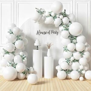 HOUSE OF PARTY White Balloons | Balloons for Balloon Arch, 5/12/18 Inch | Globos for Birthday, Wedding, Halloween, Christmas and Easter Decorations
