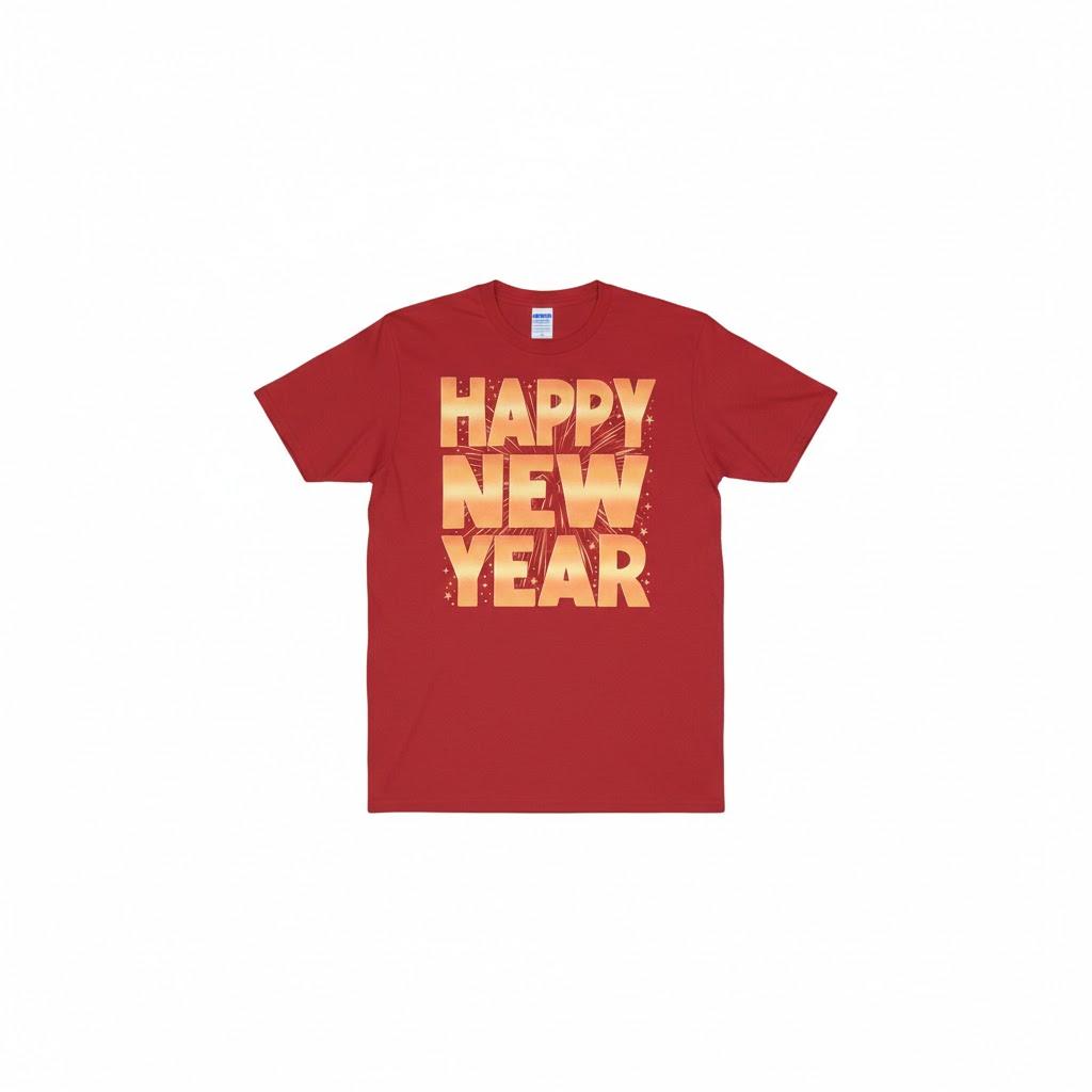 Happy New Year Shirt Family New Years Eve Party Fireworks T-Shirt Red L