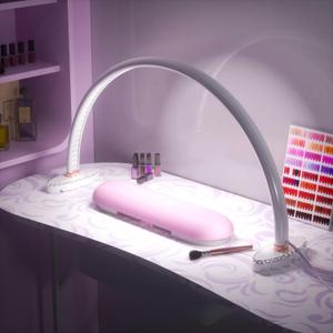 Large Half Moon Desk Lamp,24" Arch Light for Nail Techs, Brightness Adjustable,Suitable for Nail Beauty Crafts Sculpture Salon&HomeLighti