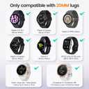 LETOID Magnetic Metal Band Design for Samsung Galaxy Watch Ultra/Ultra 2 47mm, Watch 7/6/5/4/FE 44/40mm, 6 Classic 47/43mm, 5 Pro 45mm, 4 Classic 46/42mm, Men Stainless Steel Replacement Strap (Black)