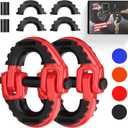 2 Pack 1/2" Safety Chain Connector Link, G80 Tow Hitch Hammerlock Coupling Link, Tow Chain Connector with 12000 lbs Loading (Red)