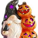 Hodao Halloween Gnome Pumpkin Exquisite Fall Swedish Elf Dwarf Figurines-Table Gnomes Pumpkin Decorations for Indoor Home Decor-Perfect Addition to Your Halloween Decor (Color 1)