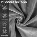 Peryiter 3 Pcs Couch and Loveseat Sofa Covers,Dark Gray,Velvet