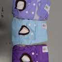 CuteBone Dog Diapers Female Washable Small Medium Large 3 Pack Reusable Doggie Diapers Puppy Period Pants for Doggy Heat Cycle Peeing, Small
