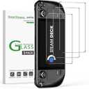 amFilm 3 Pack for Steam Deck/Steam Deck OLED Screen Protector Tempered Glass, Designed for Stream Steam Deck Accessories 2021 & 2022/Steam Deck OLED 2023 2024