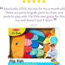 Melissa & Doug Ks Kids, Flip Fish Stuffed Animal, Soft Baby Book, Multi-Textured Squeaking & Crinkling Infant Sensory Toys for Babies with Baby Mirror, Tummy Time Toys for Infants Ages 09 Months