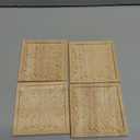4 Pcs Decorative Wood Flower Carved Appliques Onlays, 3.9 x 3.9inch Unpainted Solid Wood Square Carving Decal for Furniture Cabinet Closet Decoration (3.9inch-4pcs-Type2)