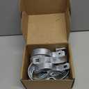 10 Pack Tension Bands for 2-3/8" Chain Link Fence Posts - Zinc-Plated Steel w/ 1-1/4" Bolts & Nuts (Commercial Grade)