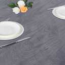 LUSHVIDA Round Waterproof Table Cover Elastic Tablecloth Vinyl Fitted Table Cover Elastic Edged Plastic Table Cloth (Wood Gray, Best for Up to 45"-56" Round)