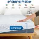 100% Waterproof Queen Mattress Protector Breathable Cooling 3D Air Fabric Mattress Cover Smooth Soft Hypoallergenic Noiseless Bed Cover Machine Washable Vinyl Free, 8-21'' Deep Pocket