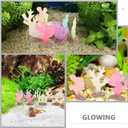 DOITOOL Glow in The Dark Aquarium Coral Reef Decor Mini Artificial Coral Ornament for Fish Tank 1.34 Inch Simulation Plant Decoration for Freshwater and Saltwater Tanks