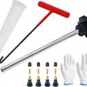 Quick Tire Valve Change Tool, Tire Valve Stem Core Quickly Replacement Tool Kit for Cars, Trucks, Motorcycles, etc (7PCS)