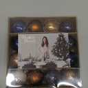 DecorbyHannah Christmas Ornaments Set, 21ct Blue Copper Gold Ornaments for Christmas Tree Decorations, Celestial Shatterproof Plastic Decorative Hanging Ball Bulk for Xmas Holiday Indoor Party Decor