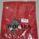 WOOSEA Women Sleeveless V Neck Split Evening Cocktail Long Dress Red (Red, XL)