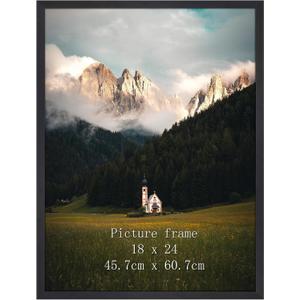 Giftgarden 18x24 Poster Picture Frame Black, Textured Aluminum 18 x 24 Frame for Wall Display, Single
