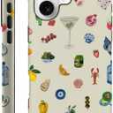 Case Compatible with iPhone 17,Fall Prevention Hybrid 2-Layer Hard Shell Phone Cover for Girls Boys,Aesthetic Fruit Lily Flower Fish