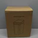 Bathroom Automatic Trash Can, 4 Gallon Touchless Motion Sensor Small Garbage Can with Lid Smart Electric Narrow Waterproof Garbage Bin for Bedroom Office Halloween Decoration, White (B-Basic Battery Supply-White)