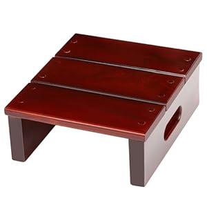 Wood Step Stool, Compact Size (11.6"x10"x4.3"), Supports 400 lbs  for Children, Adults & Home Use  Ready to Use