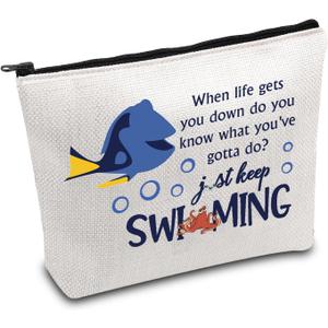 FOTAP Dory Lover Cosmetic Bag - Movie Character Gift for Dory Fans - Ocean Animal Gift (Keep Swimming)