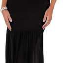 Simplee Womens Summer Off Shoulder Maxi Dress 2026 Ruched Bodycon Flowy Tulle Formal Cocktail Wedding Guest Long Dresses S