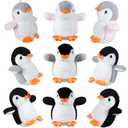 9 Pcs Mini Penguin Stuffed Plush Toys 4.3 Inch Cute Soft Small Penguin Ornament Bulk Hanging Animal Stuffed Toys Gift for Keychain Bag Pendant Christmas Decors Birthday Party Favor(Cute Style)