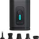 LUOOV Electric Air Pump, Portable Air Pump Inflator/Deflator Pumps for Outdoor Camping, Inflatable Cushions, Air Mattress Beds, Boats, Swimming Ring (Tiny Mini Black)