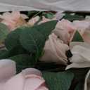 Ling's moment 17.5" Tall Standing Artificial Flowers Arrangements 4 pcs Wedding Aisle Runner Chair Decorations Blush & Pink Centerpieces for Ceremony Reception Rose Floral Party Outdoor