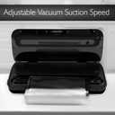 NutriChef Stainless Steel Vacuum Sealer For Food - High-Power Machine with Adjustable Suction, Dry & Moist Modes, LED Lights, Bags, Wine Stopper & Hose, Easy Plug-in Design, Lab-Tested Food Storage, Silver