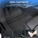 2025 New Version Floor Mats for Tesla Model 3 Highland - Custom Fit All Weather TPE Front & Rear Row Mats, 3-Piece