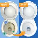 ALBRAZ Foam Toilet Cleaner, Automatic Hands-Free Deep Cleaning, Ceramic Material Booster, Pearl Blue,Limescale and Mineral-Buildup, Deep Cleaning-1PCS (white)