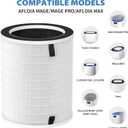 True Max Filter Replacement Compatible with Afloia MAX, MAGE, MAGE PRO and Sans/Air-Honati/Compass Home Smart/Taylor Swoden/Cuckoo CAC-J1510FW Air Cleaner Purifier, 1 Pack