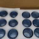 12 Pcs Clear Blue Glass Votive Candle Holders, Vintage Candle Holder Bulk, Tealight Candle Holders for Table Centerpieces, Home, Bridal Shower, Birthday, Party Table Decor