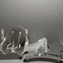 Baby High Chair, 5 in 1 High Chairs for Babies and Toddlers, Travel Foldable High Chair with Foot Rest, Detachable PU Cushion, Double Removable Tray, Adjustable Height & Recline (Grey)