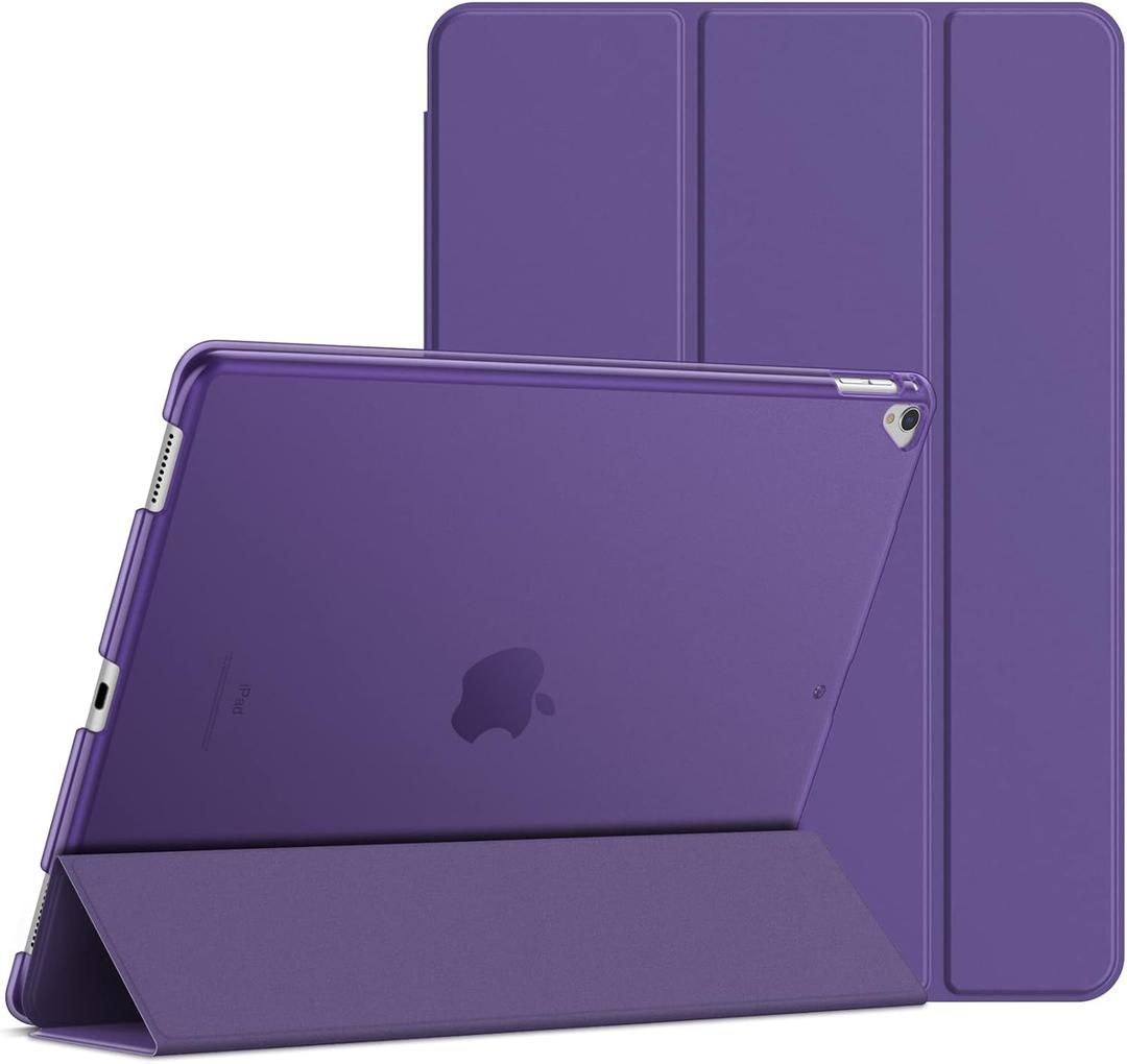 JETech Case for iPad Pro 12.9 Inch (1st and 2nd Generation, 2015 and 2017 Model), Auto Wake/Sleep (Purple)