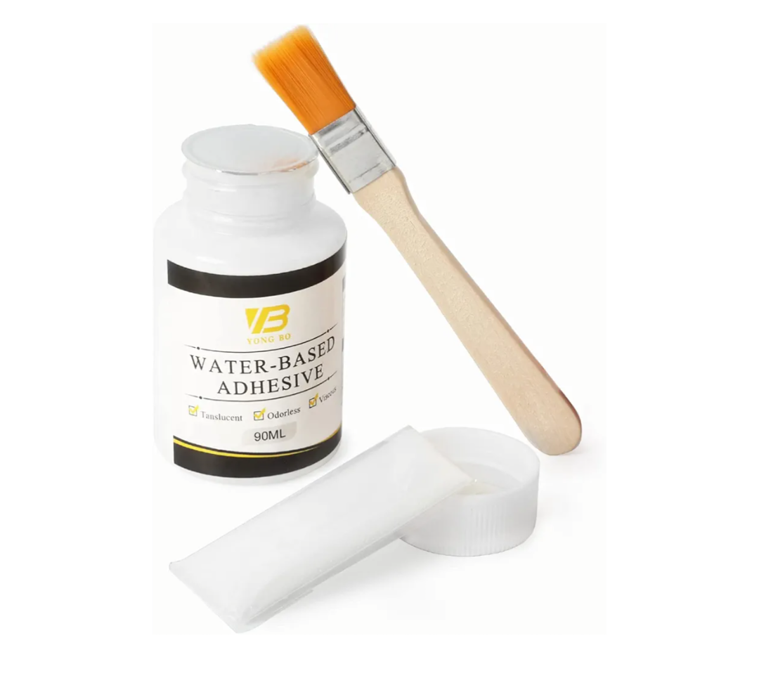 Gilding Adhesive Kit, Gold Leaf Sheets Glue, Gold Foil Paint for Craft Art, Epoxy Resin, Glass, Wood Use（90 ml + Brush + Gloves)