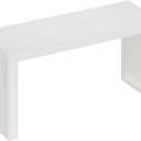 Bamboo Dining Bench Indoor Long Entryway Shoe Rack Benchs,Outdoor Modern Wood Benches 35 Inch Bamboo Bench for Living Room Hallway Bedroom Bathroom White