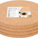 Cork Trivet, 4 Pack High Density Thick Cork Trivets for Hot Dishes, 8 Inch Heat Resistant Large Coaster for Kitchen, Hot Pads for Table & Countertop