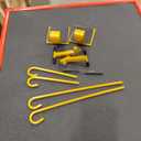 2-in-1 Fireplace Wreath Hanger for Wreaths, Adjustable Heavy-Duty Hooks, No Drilling Required, Fireplace Shelf and Christmas Stocking Hanger (Gold*2)