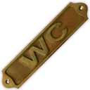 Sam Star Brass Door Sign Plaques - Antique Finish - Easy DIY Installation - Best Home Decor - Plaques for Gents, Ladies, Office, Laundry, Restroom, Push, Pull, Parking (WC)
