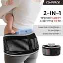 Sacroiliac Hip Belt, Dual Adjustable Compression with Ice Pack, Relief for Lower Back, Sciatica, Pelvis Stabilization, Postpartum Recovery & Lumbar Support - XL (Black)