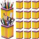 12 Pack Pencil Shaped Pen Holders for Classroom Back to School Supplies