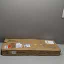 HITNET Bamboo Bathroom Storage Cabinet, 4 Tier Small White Floor Cabinet with Single Door, Free Standing Slim Narrow Storage Organizer for Bedroom Living Room