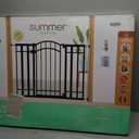 Ingenuity Multi-Use Decorative Extra Tall Walk-Thru Baby Gate, Fits Openings 28.5-48 Inch (Pack of 1), Black Metal, for Doorways and Stairways, 36' Tall Baby and Pet Gate, Black, One Size