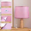 PATIKIL Lamp shades for Table Lamps 11.4" Top x 12.6" Bottom x 9.8" High Drum Lamp shades for Floor Lamps Medium Linen Lampshade Easy Assembly for Lamp Replacement, Pink