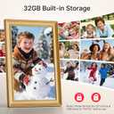 Frameo 10.1 Inch WiFi Digital Picture Frame, 1280x800 HD IPS Touch Screen Photo Frame Electronic, 32GB Storage, Auto-Rotate, Wall Mounted, Share Photos/Videos Instantly from Anywhere - Gold