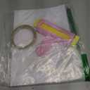 Paper Crimper for Chip Bags Crafting - Pink Crimper Tool with 50 Sheets Glossy Thin Inkjet Paper (8.2611.6in, 115gsm) & Double Sided Tape, Complete Kit for Chip Bag Making & DIY Crafts