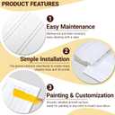 Trimold Premade Board-and-Batten Wainscoting Kit - Ready to Assemble Cover 118" x 39.4", Paintable Panel Molding Trim Slats for Accent Wall